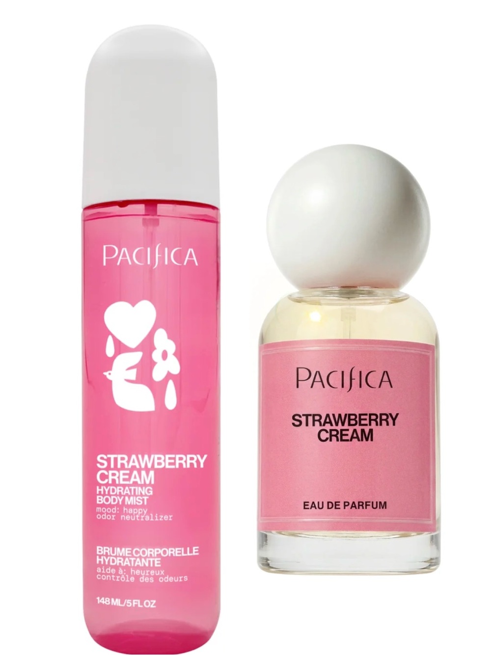 Strawberry Cream Fragrance & Body Mist Duo | Pacifica | NWT